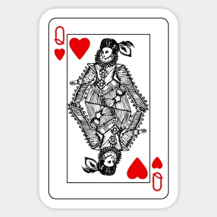 Elizabeth queen of hearts Sticker